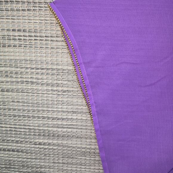 Indian Maxi Kaftan Dress Rhinestone Beaded Purple Chiffon Kimono Bohemian Boho - Picture 11 of 12